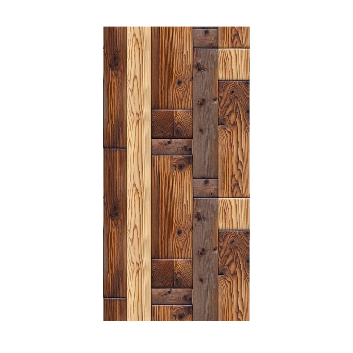 Retro Faux Wood Grain Peel Stick Wallpaper Self-adhesive Wood Plank Door Wall Stickers Roll Removable Vinyl Wall Covering