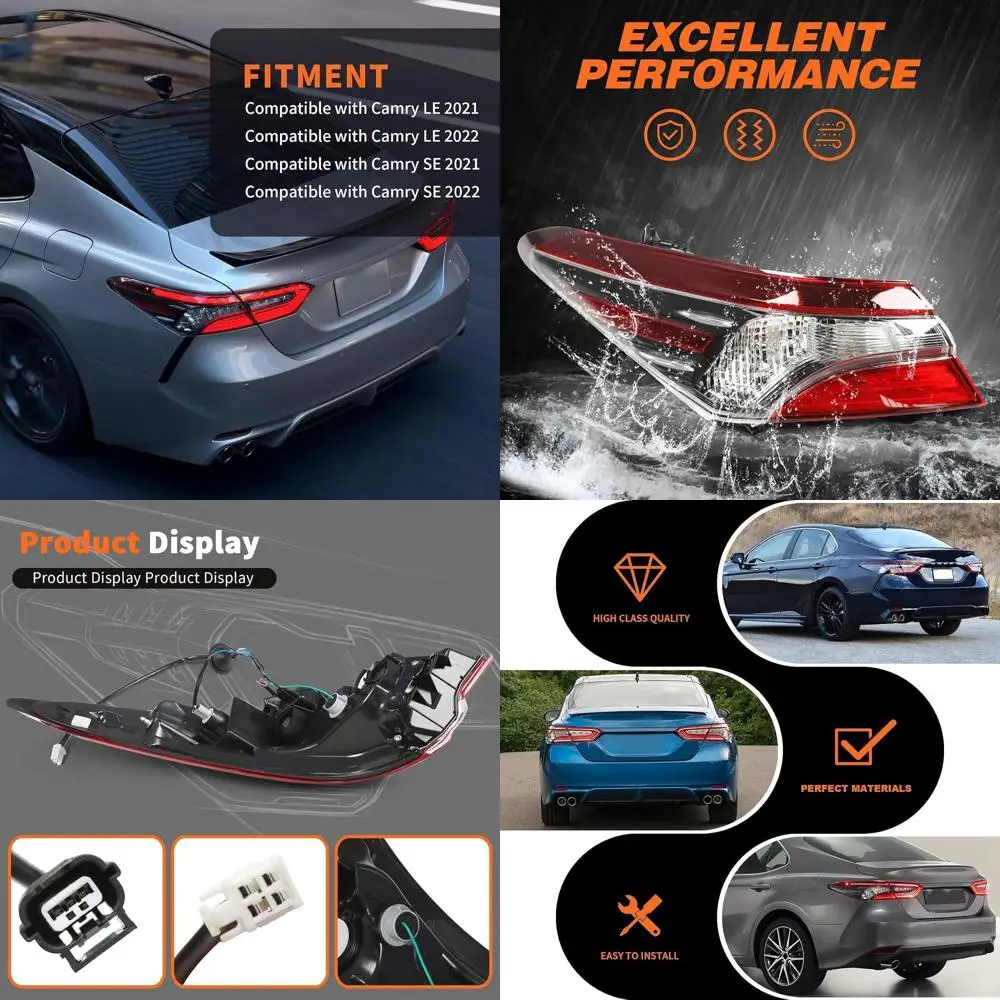 

Camry LE 2021-2022 Left Rear Brake Light, Tail Lamp for Halogen Driver Side 8156006A20, TO2804159