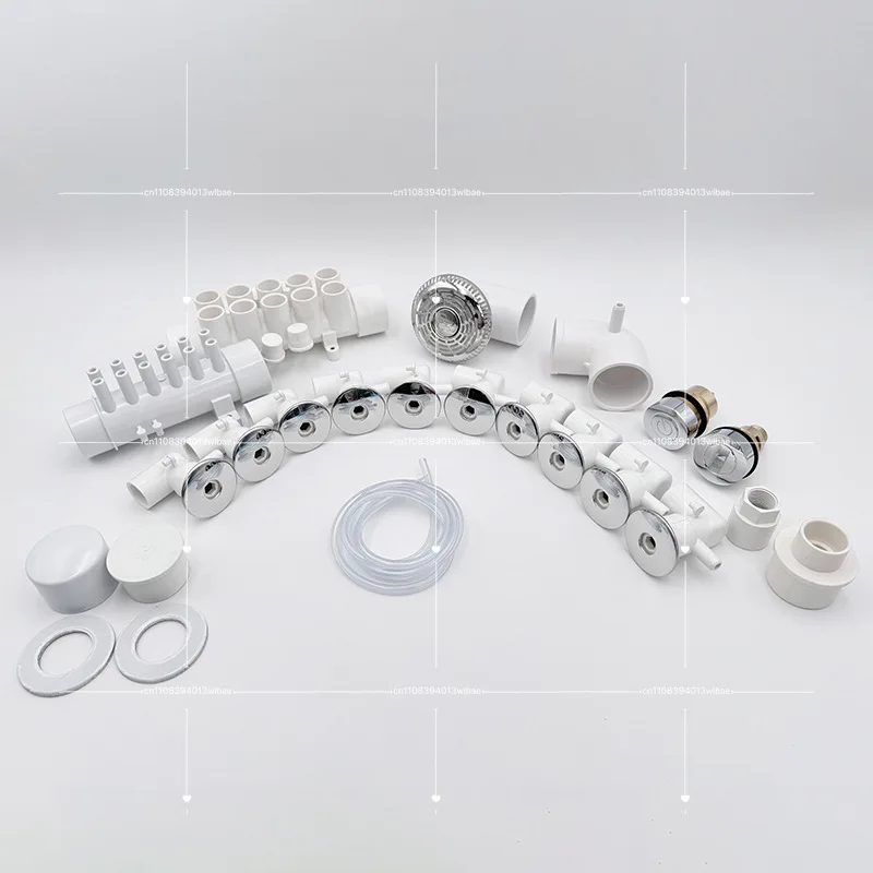 Bathtub Accessories Plastic Stainless Steel Surface Cover Pvc Nozzle Outlet Combination Set