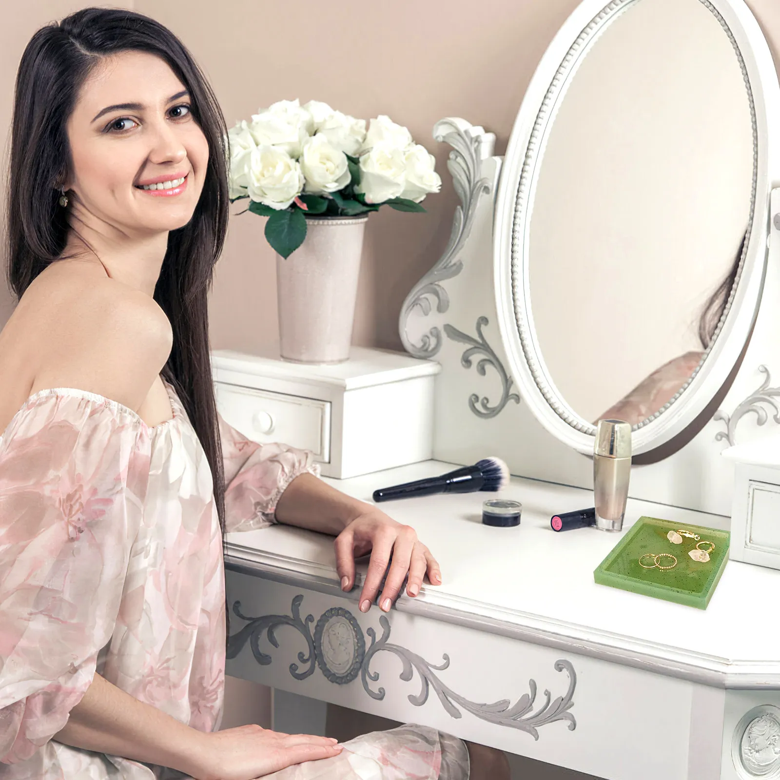 

Набор силиконовых форм для литья из смолы: подвески-колонны, подставки, пепельницы, украшения, DIY-поделки, эпоксидные формы (1 комплект)