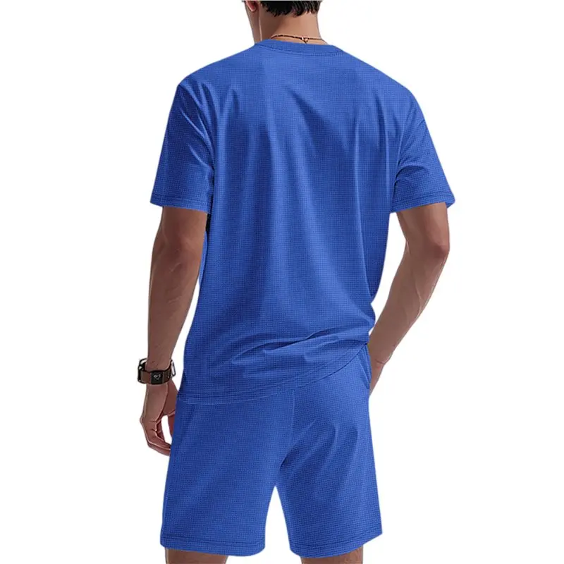 new-men's-2-piece-outfits-short-sleeve-casual-shirt-and-shorts-sets-royal-blue-xxl