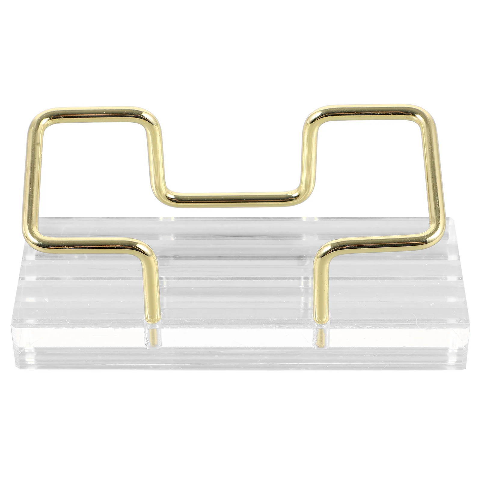 

Acrylic Wave Pattern Business Card Holder Simple Desk Stand Office Display Organizer for Business Cards Name Cards