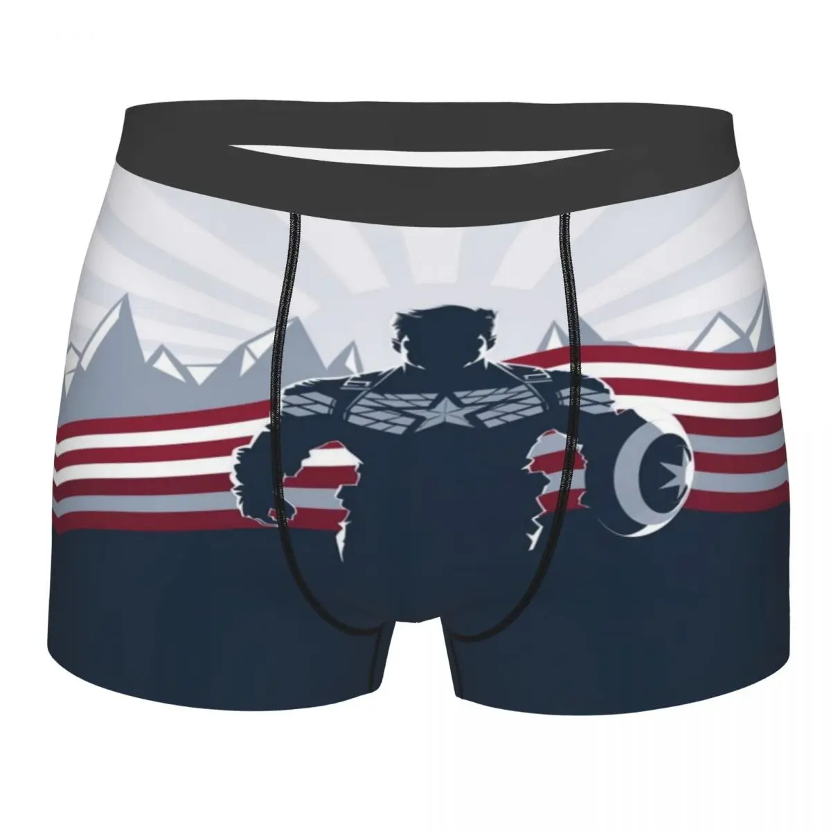 

Custom Captain America Movie Boxers Shorts Men's Briefs Underwear Funny Underpants