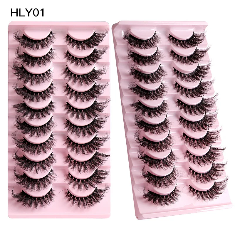 Natural False Eyelashes 10 Pairs Maquiagem Soft Faux Mink Lashes Reusable Fluffy Half Eyelash Makeup Product