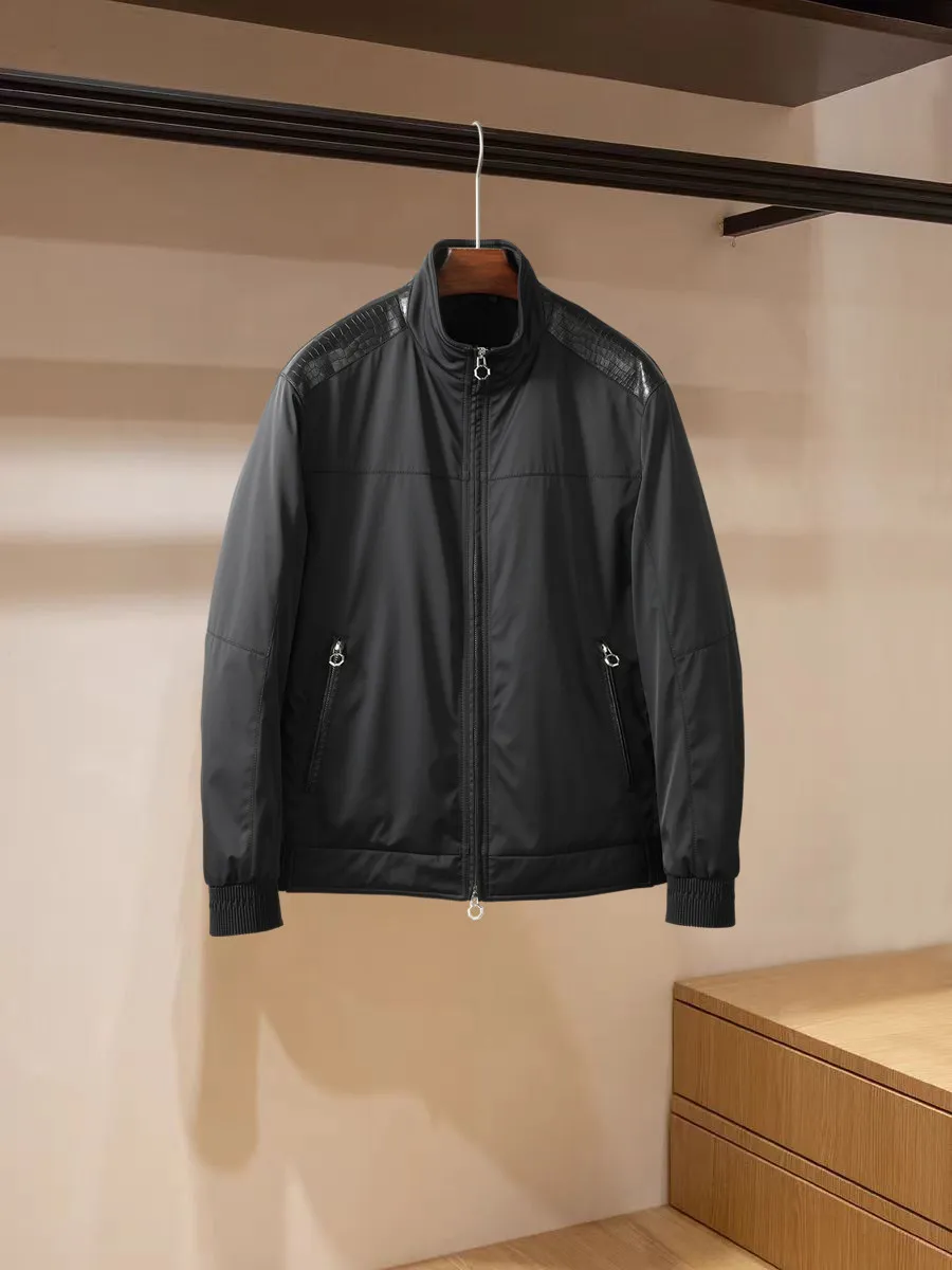 

Осень-зима 202, новый высококачественный теплый белый гусиный пух, деловой универсальный повседневный пуховик с воротником-стойкой