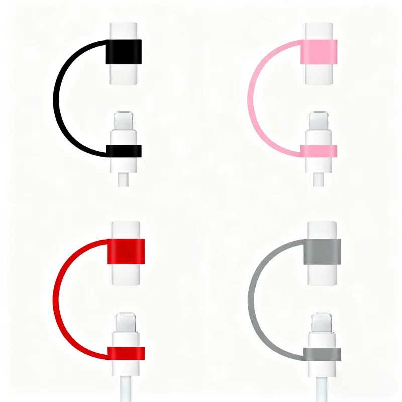 

J78A Silicone Grip Sleeve Holder Anti-loss Charging Cable Adapter Tether Nib Covers for , Micro USB, Pencil Accesssories