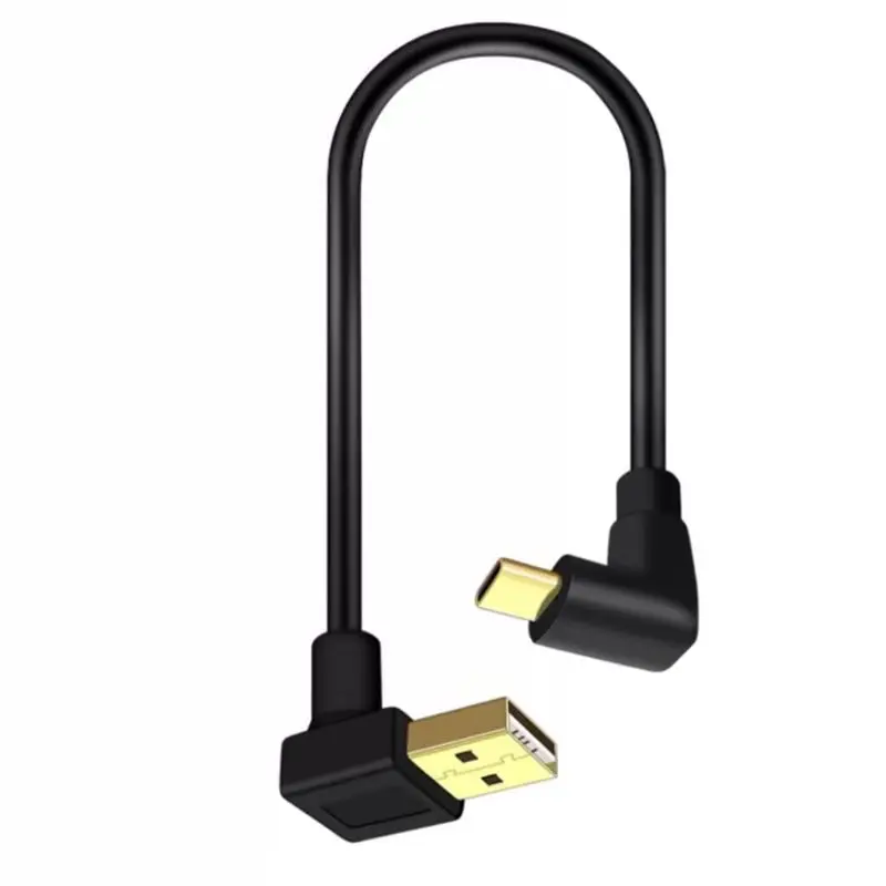 

Double USB C to Type-C fast charging Data Sync Charge Cable Connector cable 90 degree elbow 0.25M 0.5M 1M