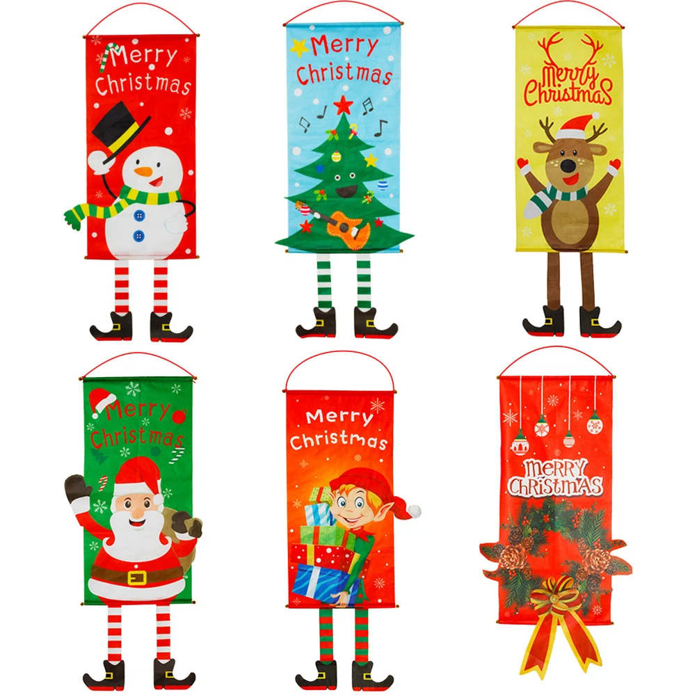 

2pcs Snowman Pendant Christmas Decorations Hanging Indoor Front Cloth Material Safe Quality Festive Photo Prop Ornament