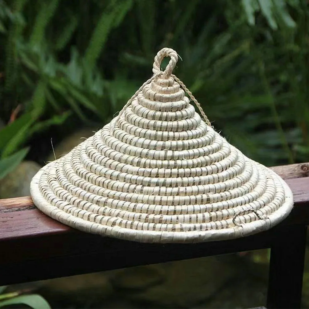 

Straw Hat Lampshade Decorative Wicker Weaving Cover Home Office Accessories Long Lasting Stylish Unique