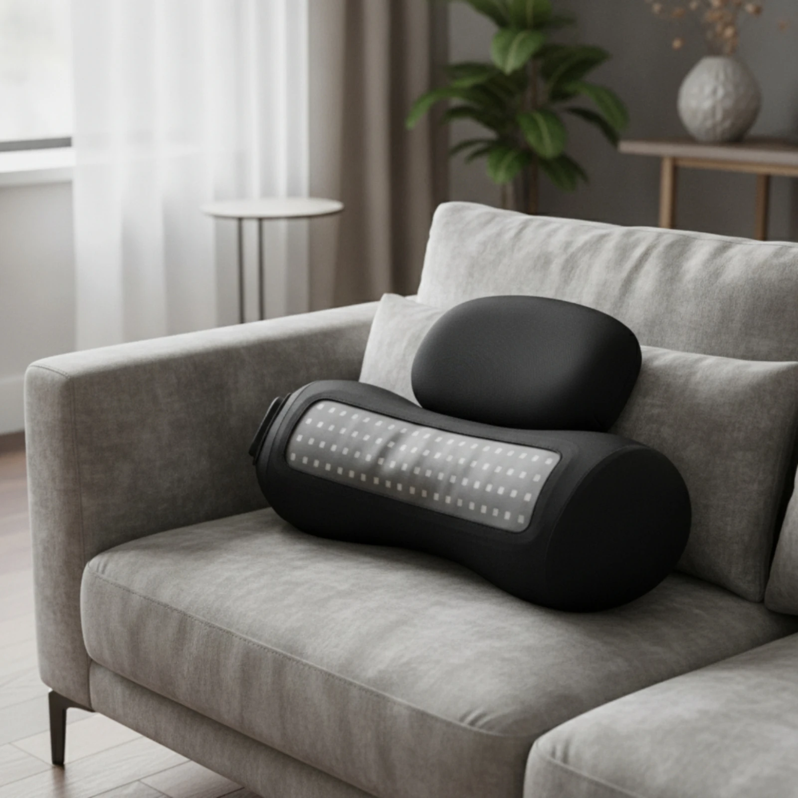 Massage Cushion with Headrest Soft Neck Massager Pillow Ergonomic Back Massager Comfortable Neck Support Pillow Slim