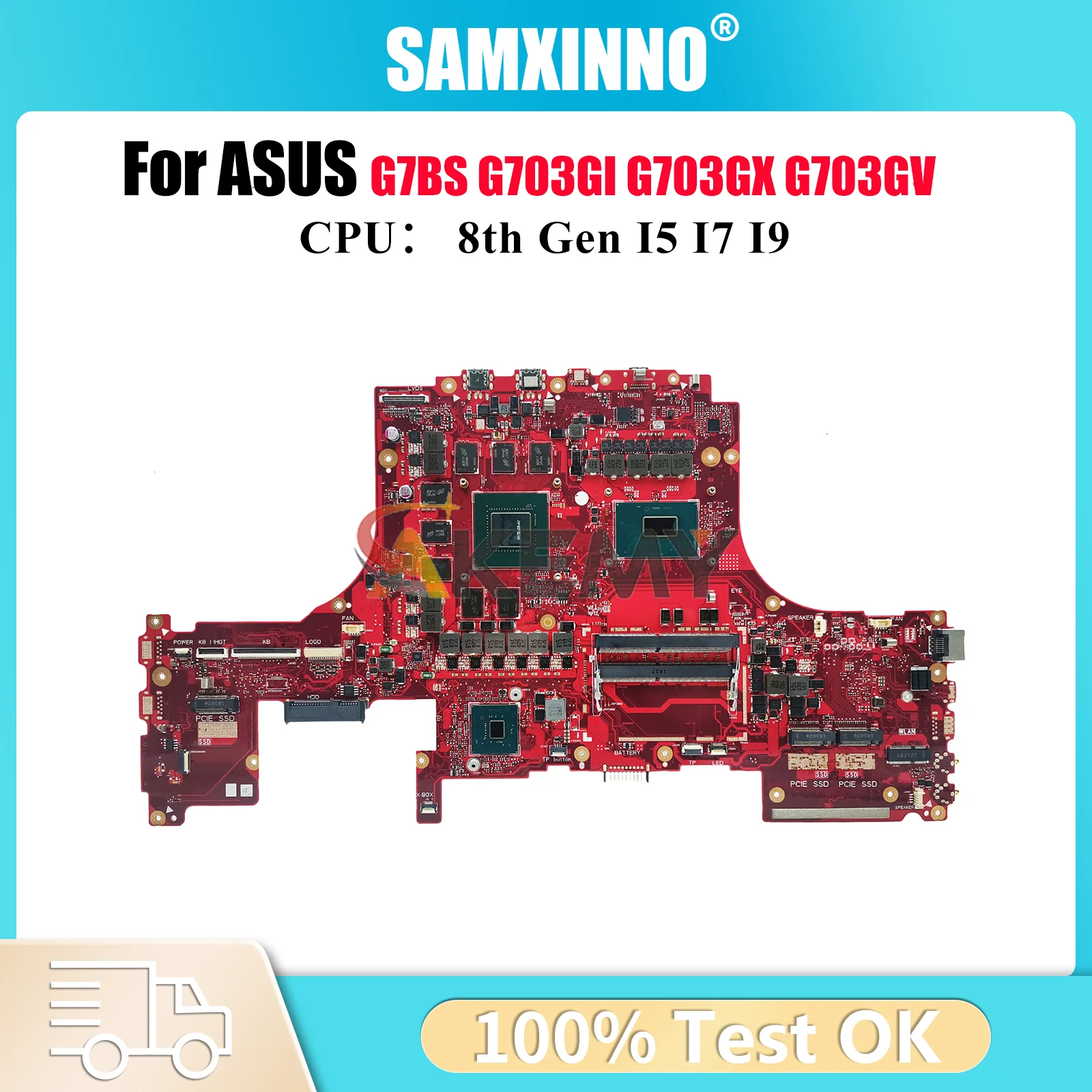 

G703Gi Laptop Motherboard For ASUS ROG G703GV G703GX G703GM G7BS G703GMR G703G G703GI Mainboard With I5 I7 I9 CPU 100% tests OK