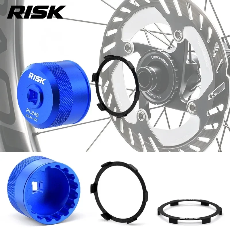 RISK Centerlock Socket Tool 44mm External Lock Cover Remover Disc Rotor Bottom Bracket Bicycle Maintenance GXP BB52 RS500