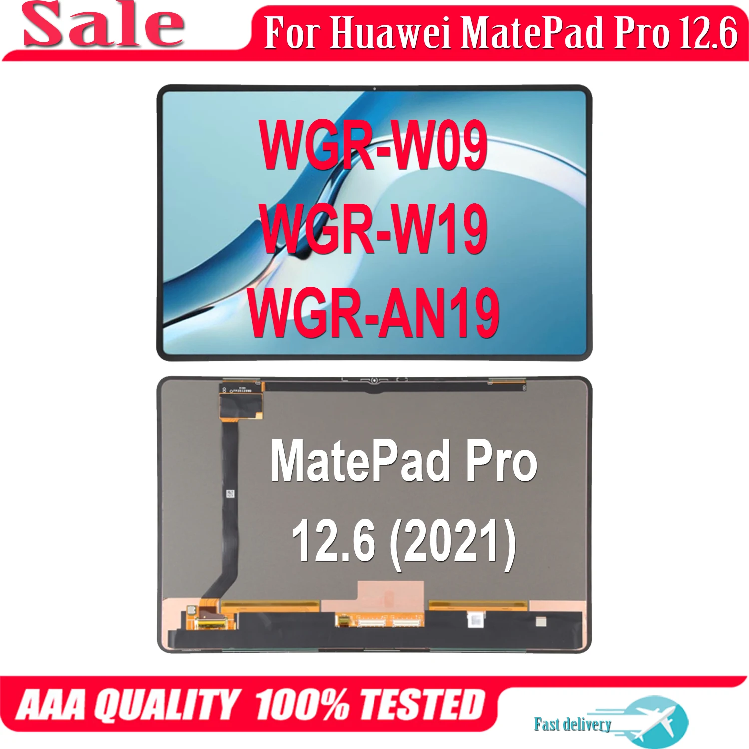 

OLED For Huawei MatePad Pro 12.6 2021 WGR-W09 WGR-W19 WGR-AN19 LCD Display Touch Screen Digitizer Assembly