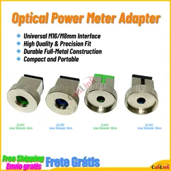 1pc New Optical Fiber Connector SC/APC UPC Optical Power Meter Conversion Adapter Coupler Flange Red pen Metal Accessories