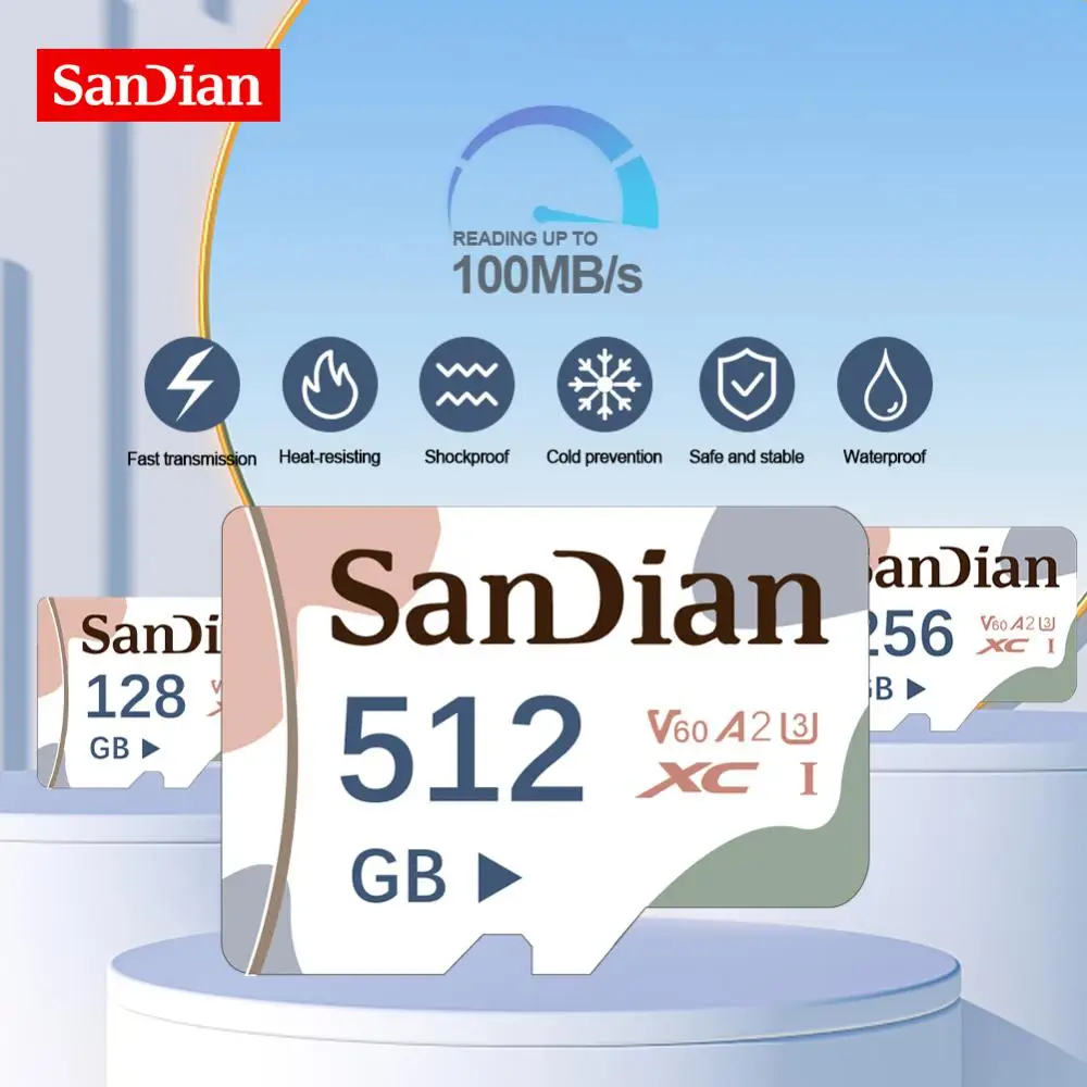 Cartão de memória para telefone e laptop, Cartão de memória, 512GB, 256GB, Classe 10, Micro TF, A1, Armazenamento móvel, mais novo, 1TB, 2TB, 1TB, 2022