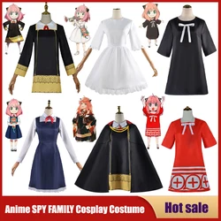 Anime Spy Family Cosplay Costume Anya Forger Dress Kids Adults Girls Kawaii Role Play Outfits Wig Plush Toys Carnival Party Suit