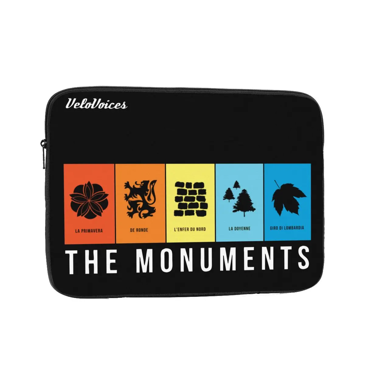 VeloVoices Monuments 12 13 15 17 Inch Laptop Bag Sleeve Notebook Bag Case Bike Cycling Bicycle Biking Ride Shockproof Case Bag