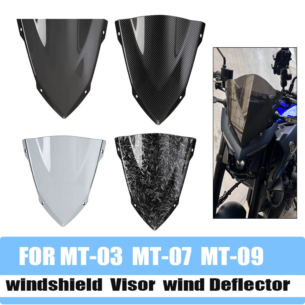 

For YAMAHA MT07 FZ07 MT09 MT-03 MotorcycleWindshield Windscreen Accessories Wind Deflectors Parabrisas MT-07 FZ-07 FZ MT 07 09