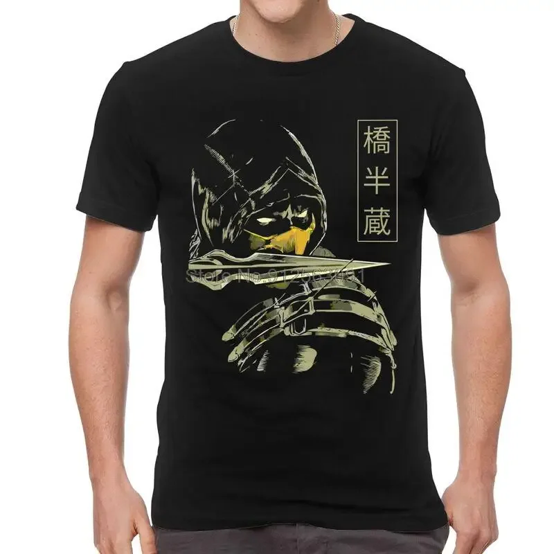 Scorpion Mortal Kombat T-Shirts Men Graphic T Shirts Short Sleeve Sub Zero Scorpion Tshirts Cotton Tee Top Clothes