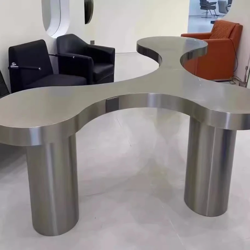

Stainless steel table barber shop perm area workbench not