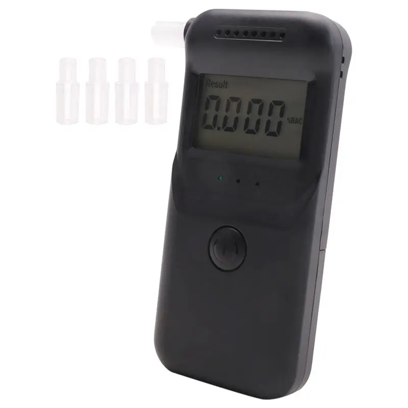 Portable Breathalyzer High Precisions Tester With Voice Prompt Reusable Mouthpieces For Drivers-ABQF