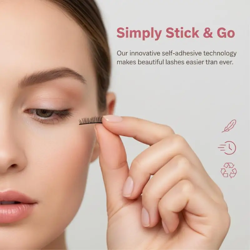 Glue Free Cluster Eyelashes Natural Style Easy Wear False Lashes For Daily Party Makeup