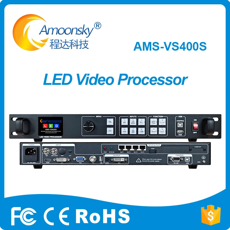 Amoonsky LED Video Controller VS400 Built-in Linsn LED Sending Card TS921 with SDI