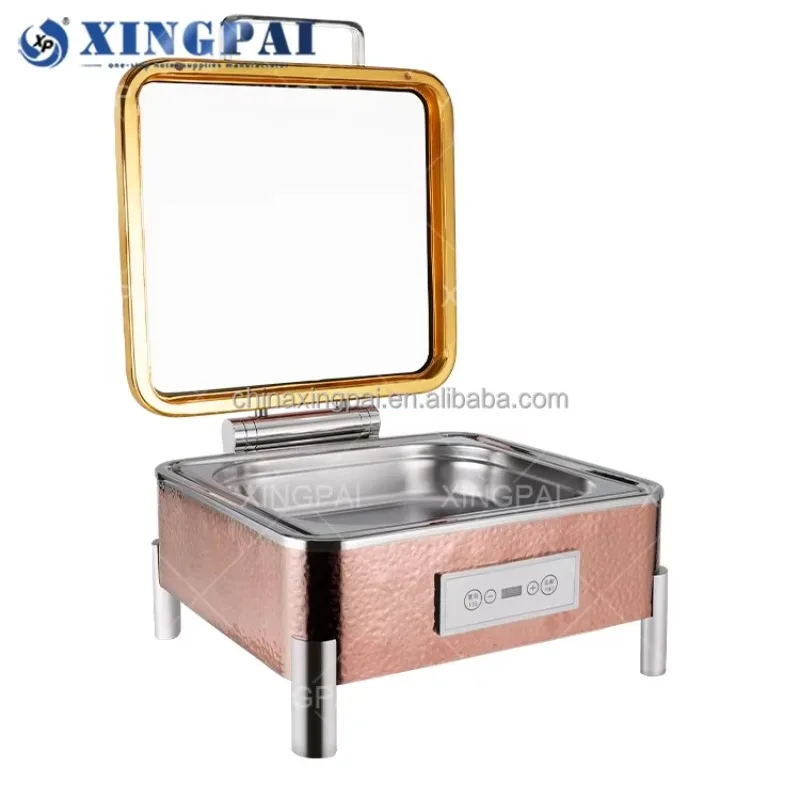 Hotel Buffet Equipment Stainless Steel Temperature Control Chafing Dish 6L Chafing Dishes For Wedding