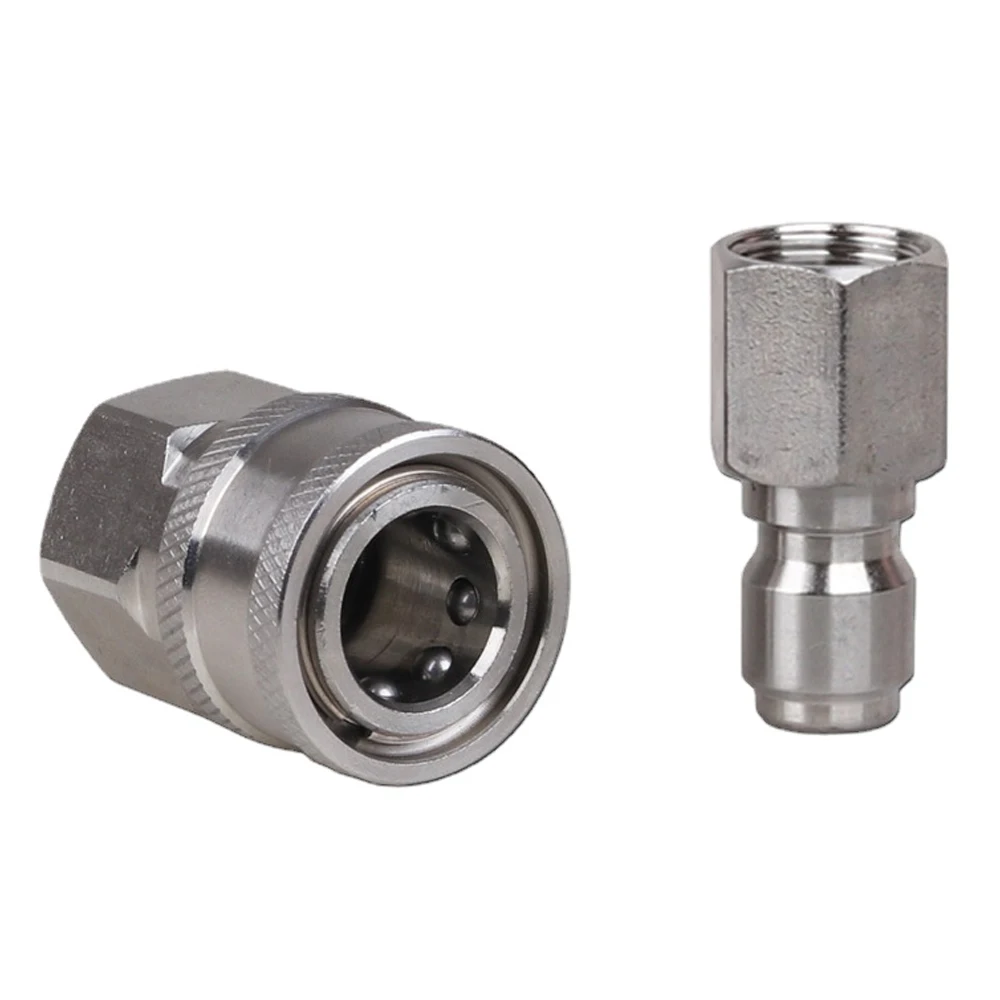 

High Pressure Water Gun Tube G 3/8 or NPT 3/8 Stainless Steel Quick Connector High Pressure Washer High Pressure Pipe Connector