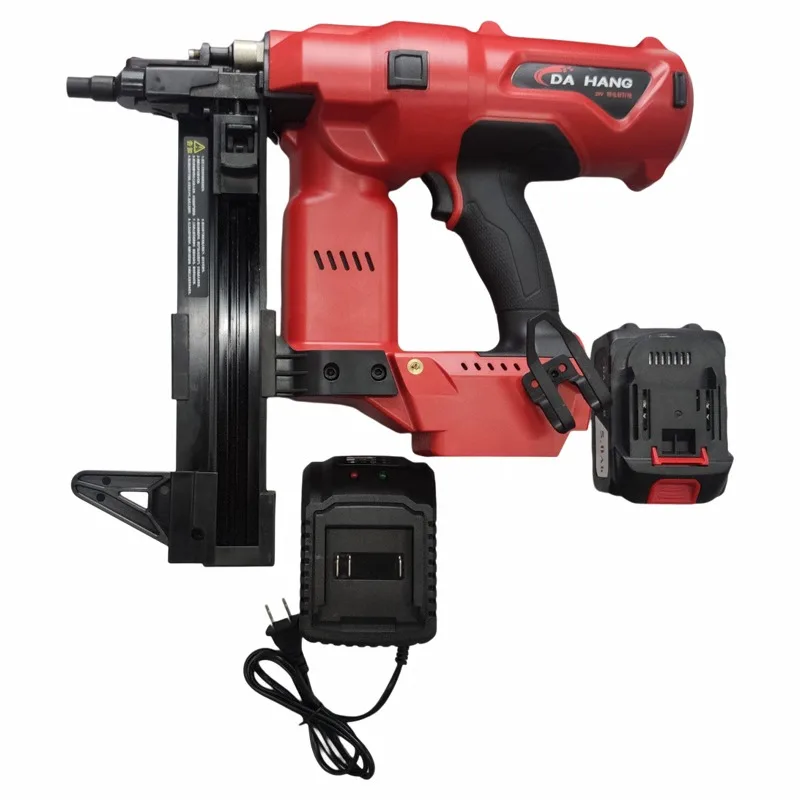 

Li-ion Power cordless nailer automatic gun plastic strip nail gun for concrete and steel MAKITA Battery suitable Red Color