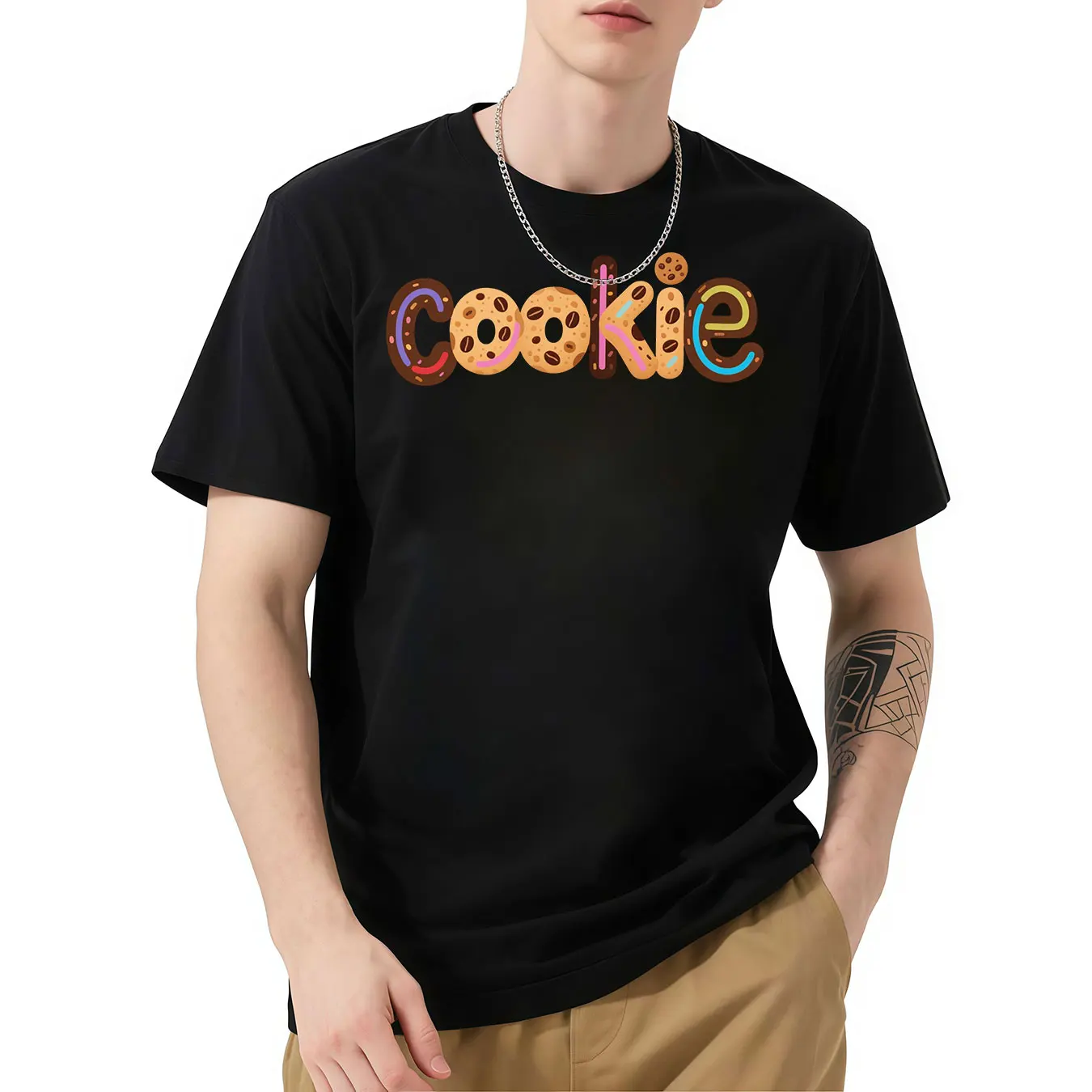 

“Cookie” Graphic T - Shirt, Short Sleeve, Delicious Cookie - Themed Print, Great for Baked Goods Fans
