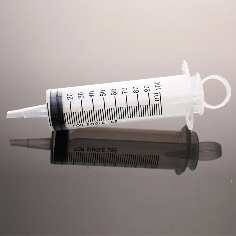 1pcs 100ml Large Capacity Syringe Reusable Pump Measuring With 1m Tube Feeding