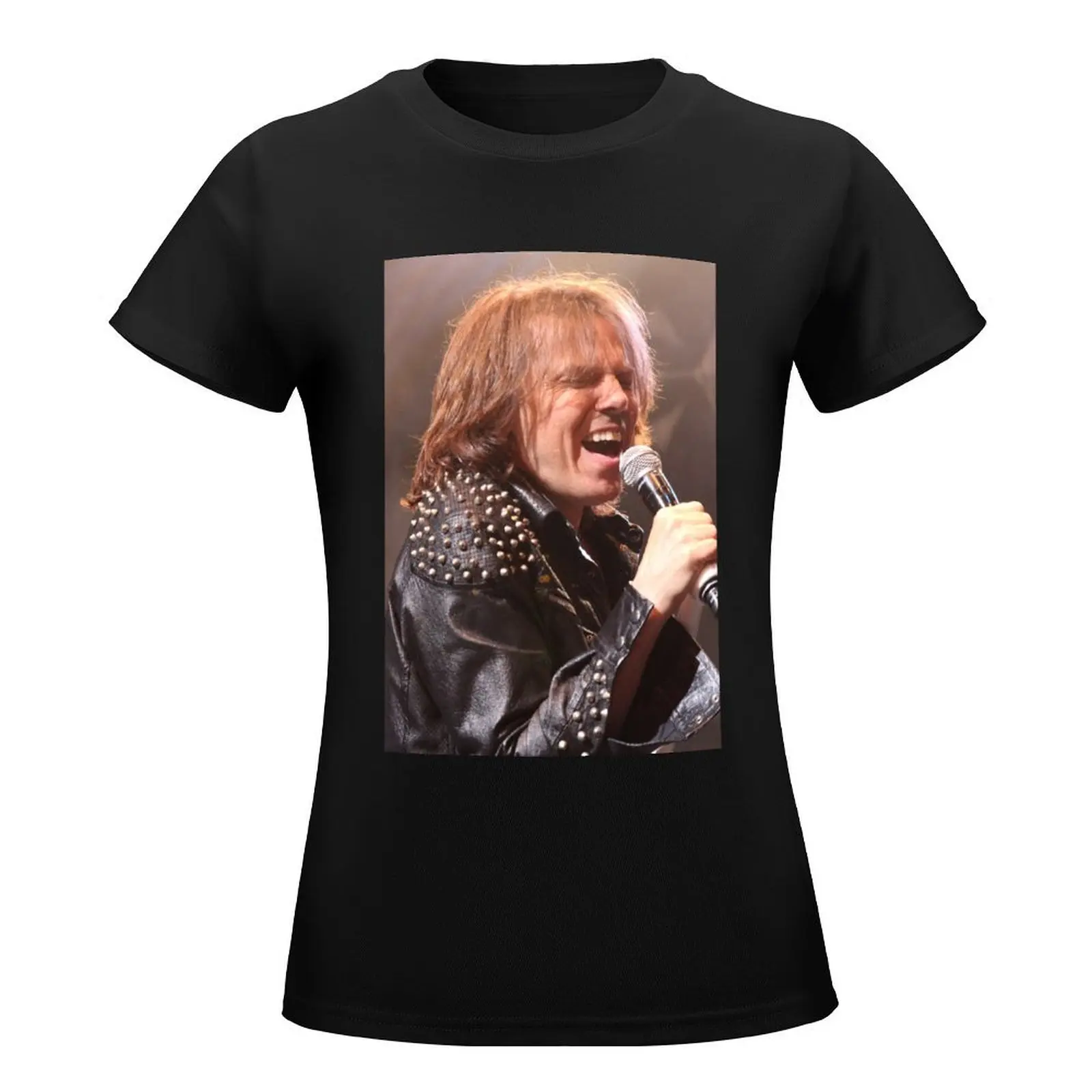 Joey Tempest on song T-Shirt anime Short sleeve tee blanks quick drying summer blouses woman 2024