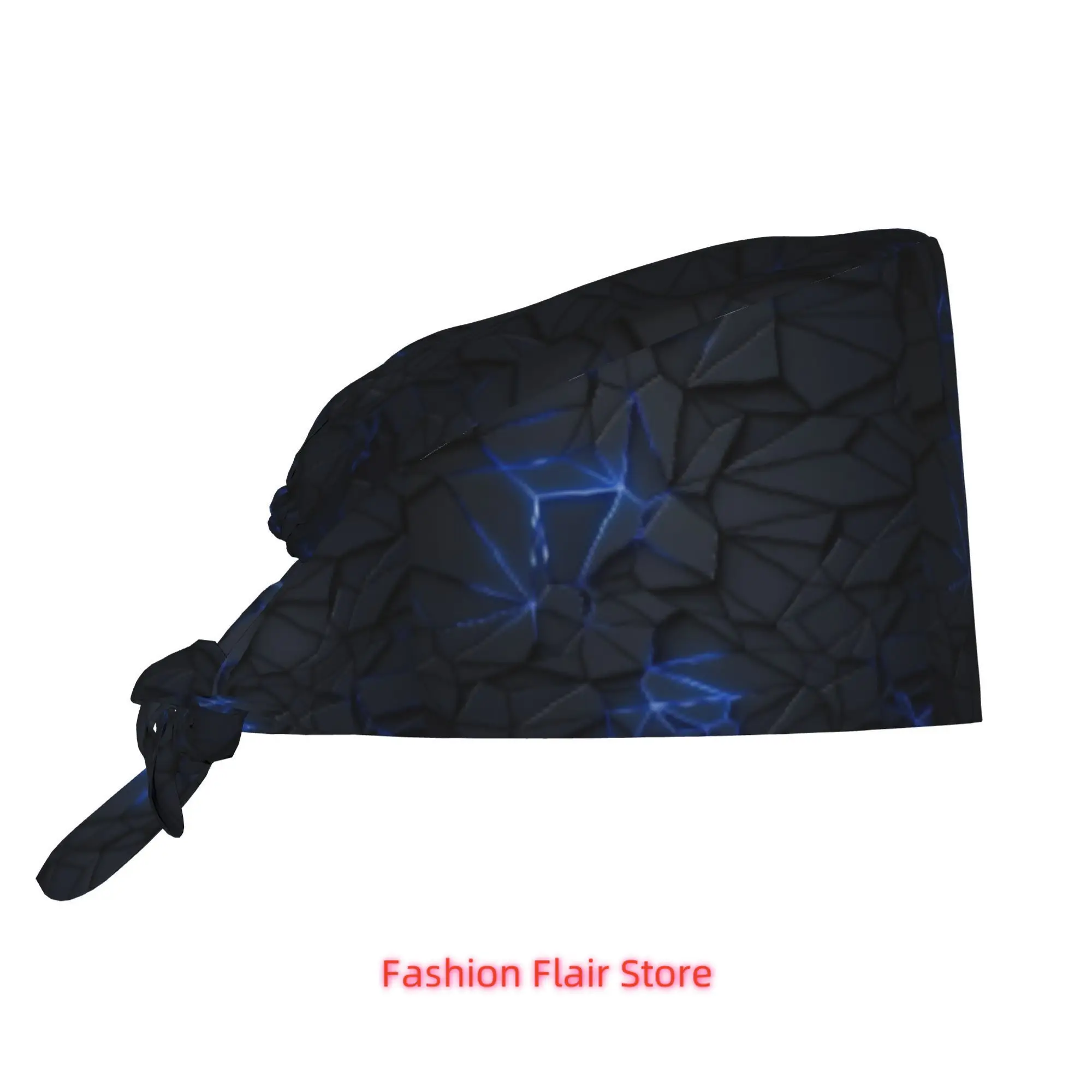 1pc Lattice Unisex Stylish Printed Work Cap - Lightweight Adjustable Skull Cap Tie-Back Nurse Hat, Dustproof Chef & Cooking Cap,