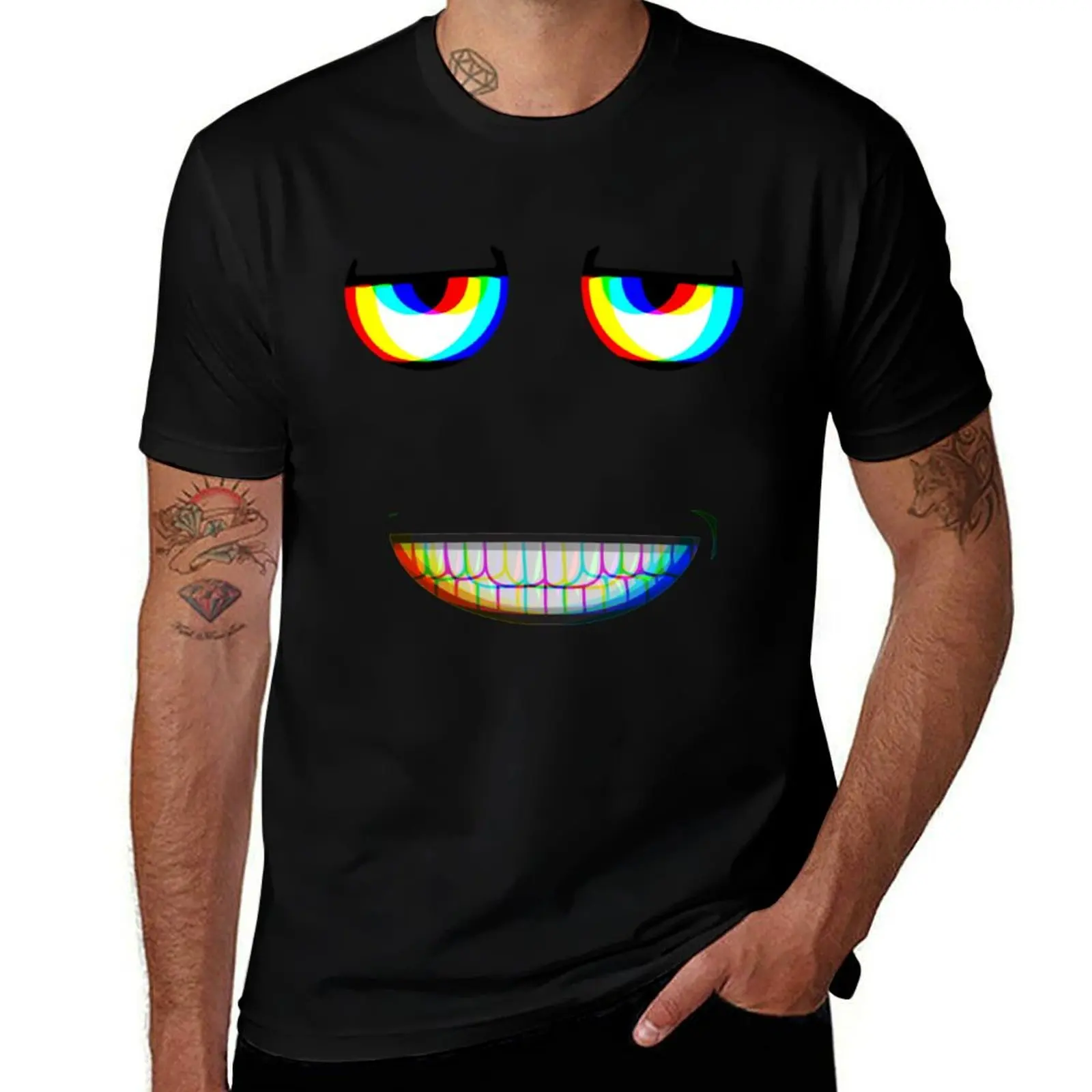 Aphex twin parody trippy face Essential T-Shirt Breathable Basic Cotton T-Shirt