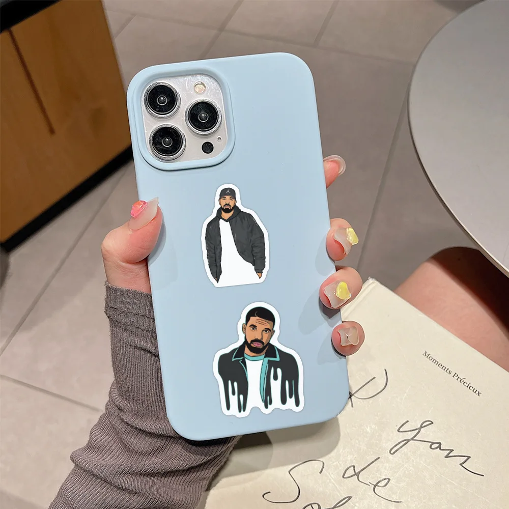 62Pcs Singer Drake Stickers Rap Drake DIY Stickers Scrapbooking Phone Luggage Skateboard Waterproof Decals