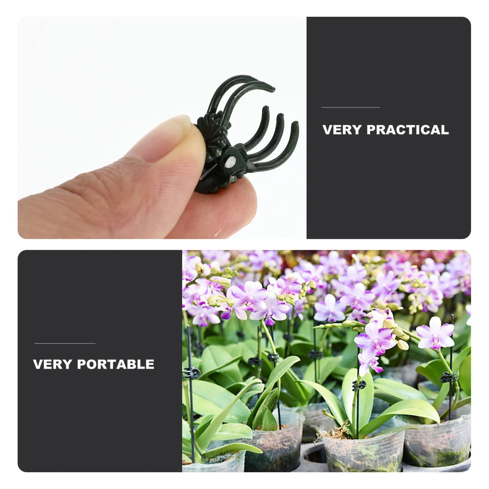 10Pcs Plastic Orchi… - image