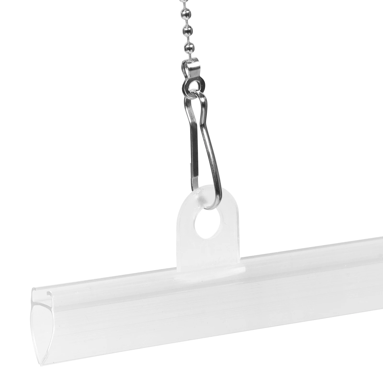 

2pcs Poster Hanger Set Clamp Pole Chain PVC Iron Easy Assembly No Tools Exhibition Mall Event Use Gift Plastic Hanging