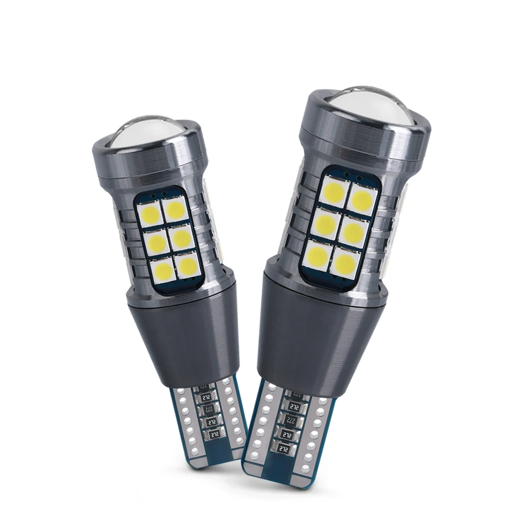 

2pcs T15 W16W 921 912 LED Bulbs High Power 27pcs 3030SMD Super Bright Car Reverse Light Blub Backup Lamp Brake Lamp 6000k White