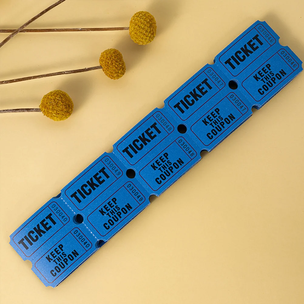 

1000Pcs Raffle Ticket Rolls Set Carnival Game Tickets Stand for Fundraiser Auction Prize Draw Halloween Party Supplies