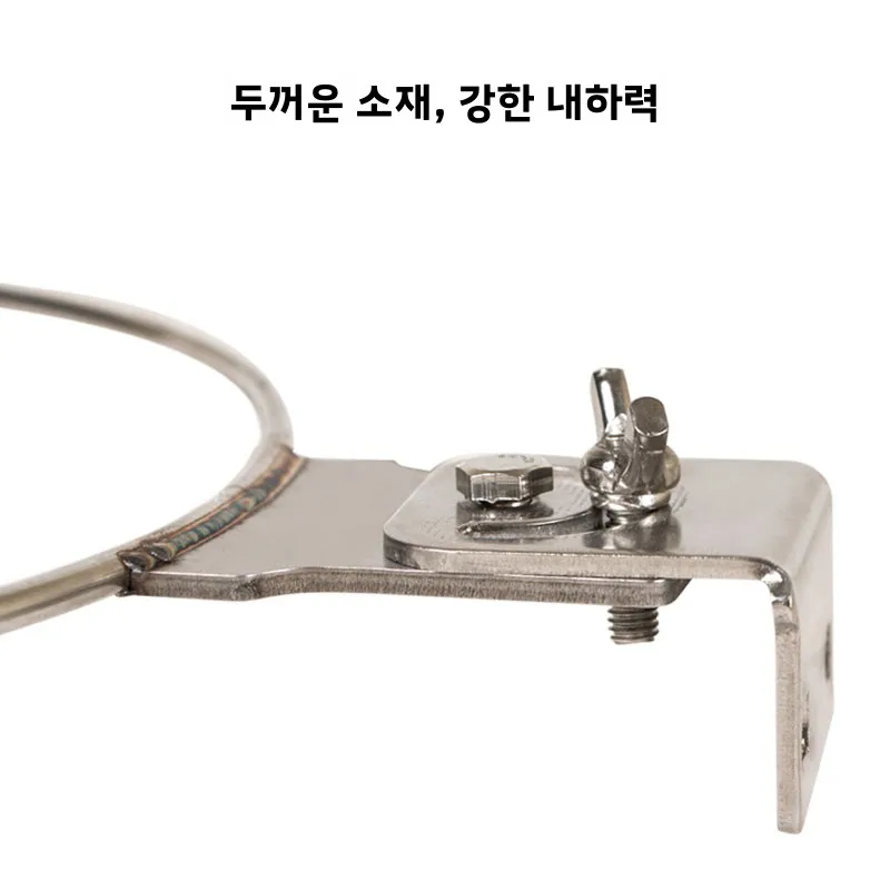 두꺼운 스테인레스 스틸 낚시 플랫폼 지지대 네트 폴 브래킷 클립형 미끼통 스탠드 내구성 있는 야외 낚시 장비 썸네일 5