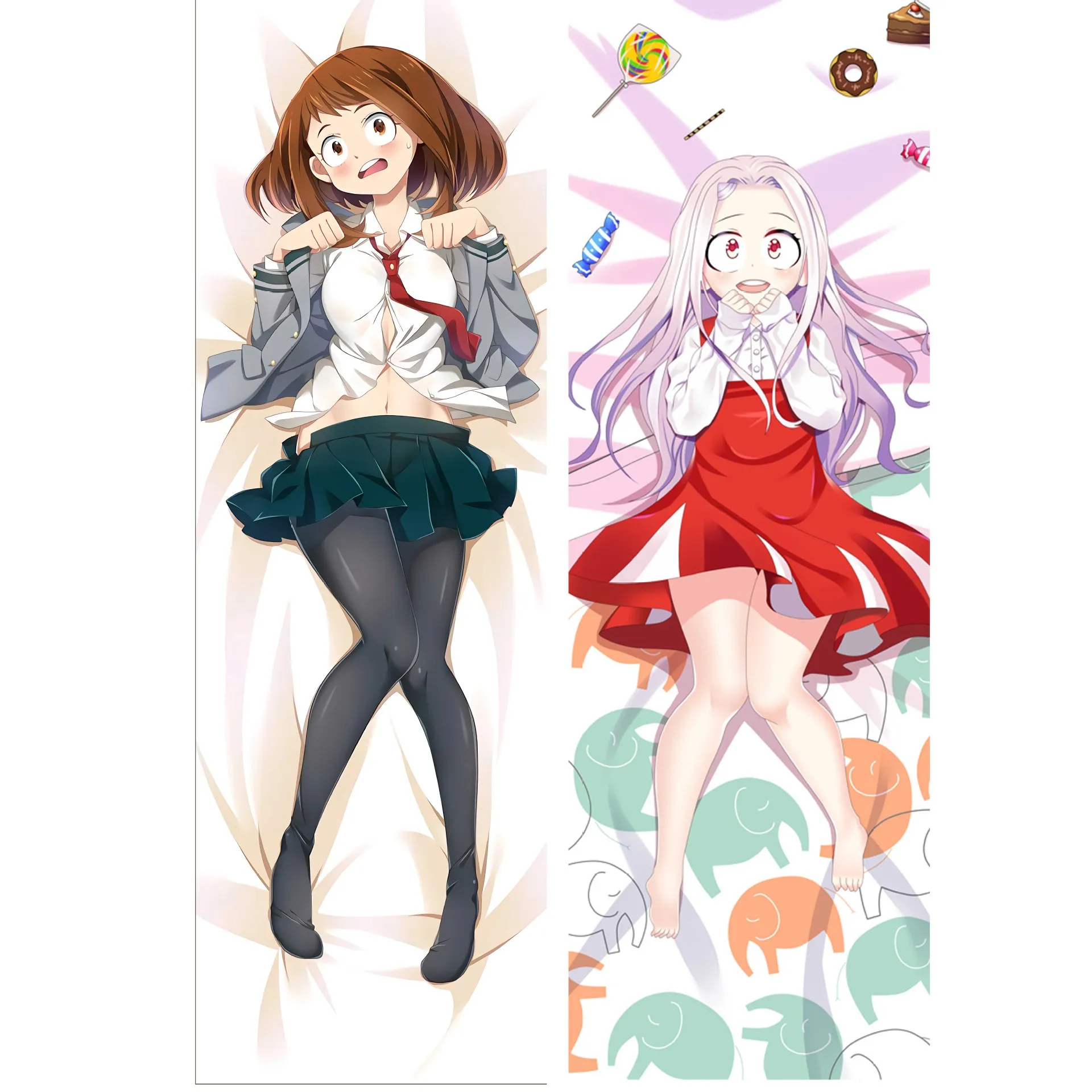 GB Arts بطلي الأكاديمية Ochaco Uraraka قصيرة أفخم نمط 150 سنتيمتر X 50 سنتيمتر المخدة أنيمي تحت عنوان ديكور المنزل وسادة غطاء