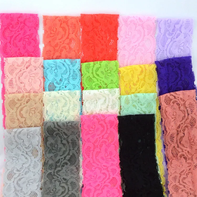 1Meter/Lot 5cm 2inch Soft Elastic Stretchy Knitted Lace Ribbon for Handmade Crafts Supplies DIY Apparel Sewing Fabric Lace Trim