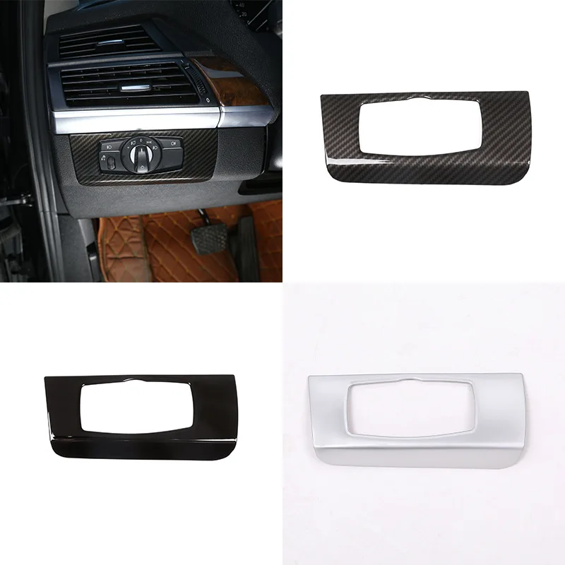 

Interior Mouldings For BMW X5 2008-2013 Headlight Switch Frame ABS 1-piece Set (left Peptide) Car Decoration Modification Access