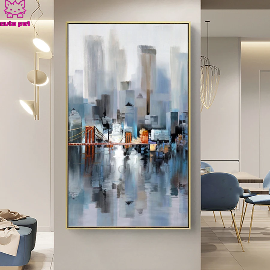 pictures 5d diamond painting Modern art, abstract city  full novelty 2020 mosaic art diamond embroidery icons