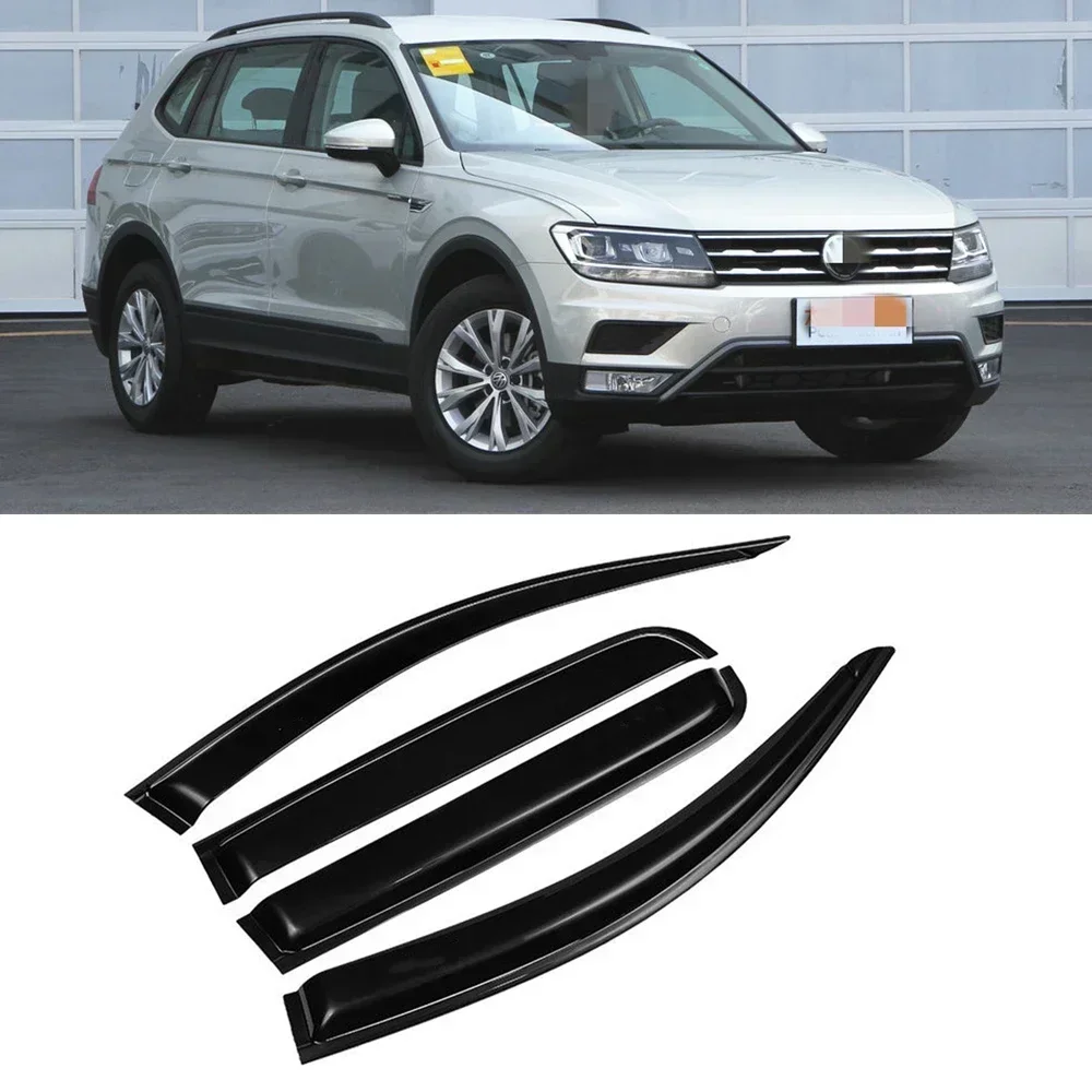 

For Volkswagen VW Tiguan L 2017 2018 2019 2020 2021 Car Door Window Visor Wind Rain Sun Smoke Deflector Vent Shelter Body Kit