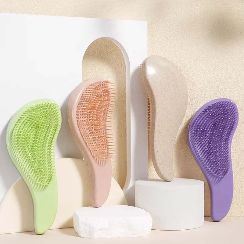 Brosse à cheveux démêlante magique, 1 pièce, paille de blé douce, peigne de Massage du cuir chevelu, antistatique, brosse de