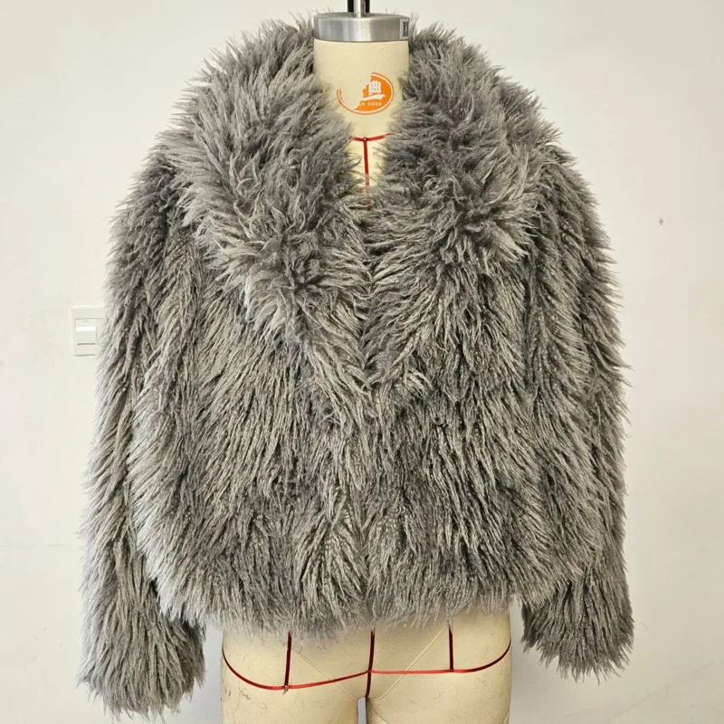 WHTREND Nepbont Korte Wijn Rode Jas Voor Vrouwen Mode Revers Lange Mouwen Open Stitch Streetwear Jas Jassen Herfst Winter Nieuw