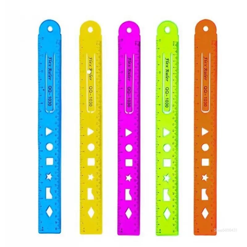 4 Pcs/Set 15/20/30cm Bendable Ruler Soft Ruler Flexible Ruler Straight Ruler