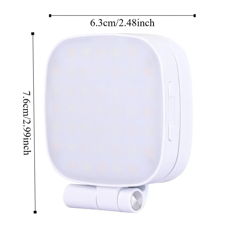 360° Rotation Magnetic Phone Selfie Light with Makeup Mirror 3 Color Mobile Phone Fill Light Retractable Adjustment Detachable